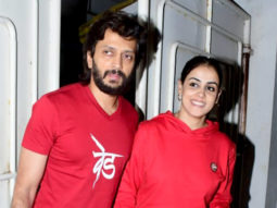 Riteish and Genelia give couple goals as they twin in red outfit