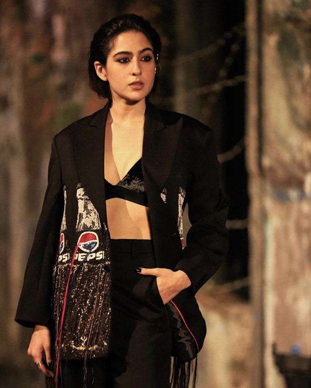 Sara Ali Khan steals the show at the Pepsi X HUEMN fashion show in a stunning black blazer and trouser set
