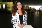Sara Khan flashes her cute smile as she poses in her stylish airport look