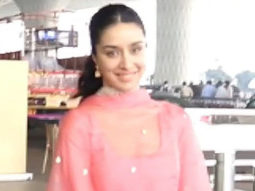 Shraddha Kapoor looks super cute in pink salwar at the airport