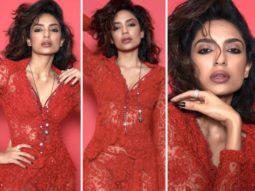 Sobhita Dhulipala looks fiery in red lace gown and Jimmy Choo heels for Filmfare OTT awards