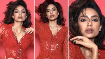 Sobhita Dhulipala looks fiery in red lace gown and Jimmy Choo heels for Filmfare OTT awards