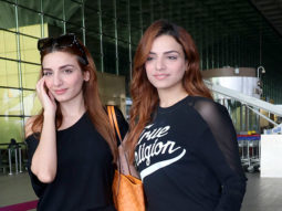 Sukriti and Prakriti Kakar pose for paps together at the airport