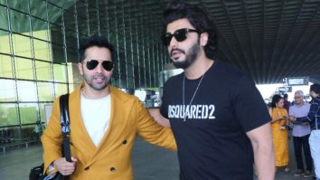Varun Dhawan & Natasha Dalal meet Arjun Kapoor at the airport