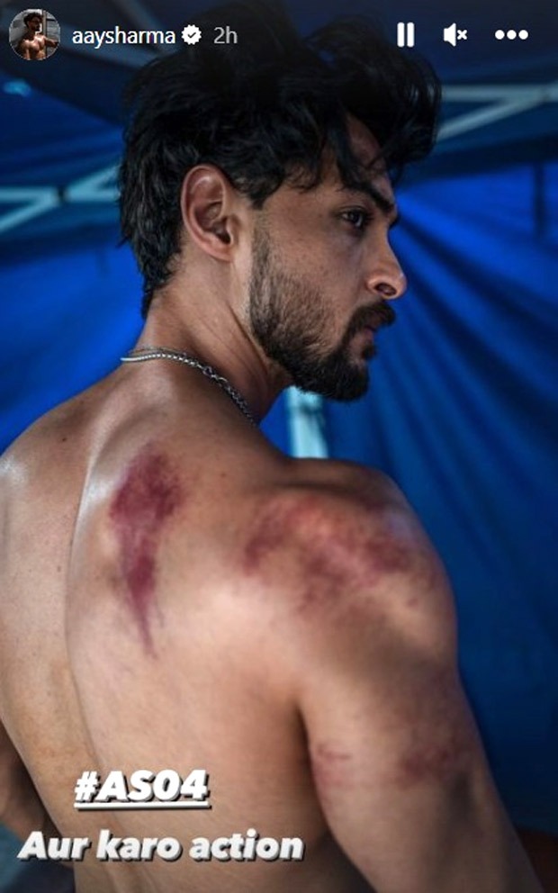 Aayush Sharma gets injured on the sets of AS04, flaunts his bruises; says, "Aur karo action"