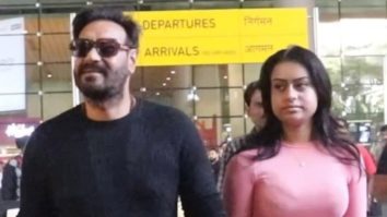 Ajay Devgn gets snapped with daughter Nysa Devgn at the airport