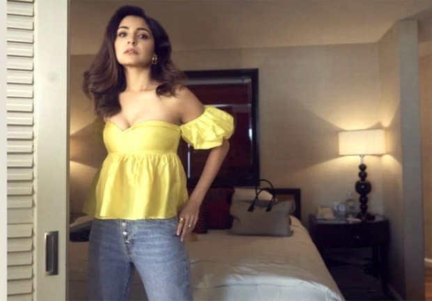 Anushka Sharma is our favourite sunshine girl in a yellow off-shoulder top with classic blue jean