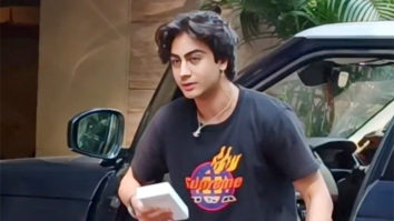 Arhaan Khan waves at paps as he he steps out of his car carrying shopping bags