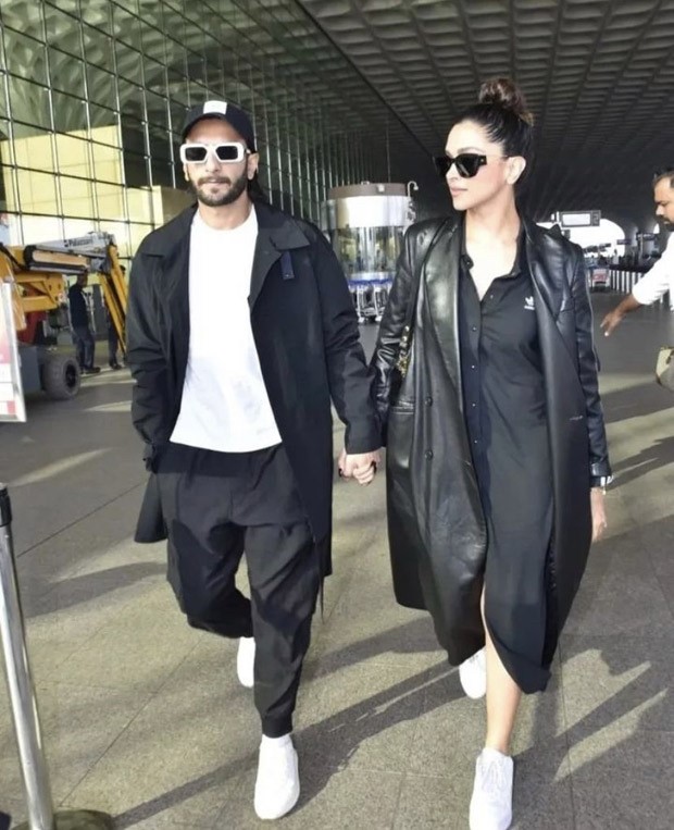 Deepika Padukone and Ranveer Singh appear to be truly in love as they were spotted together at the airport in coordinating attire