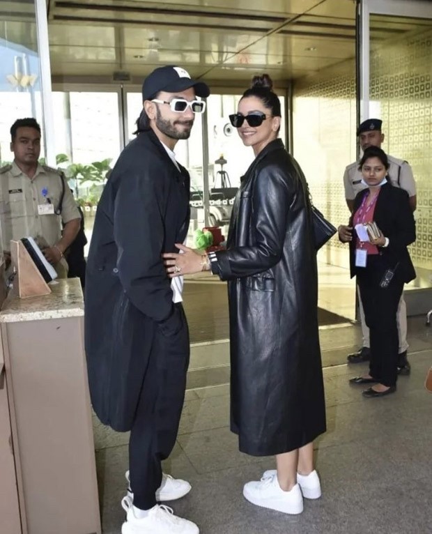 Deepika Padukone and Ranveer Singh appear to be truly in love as they were spotted together at the airport in coordinating attire 4