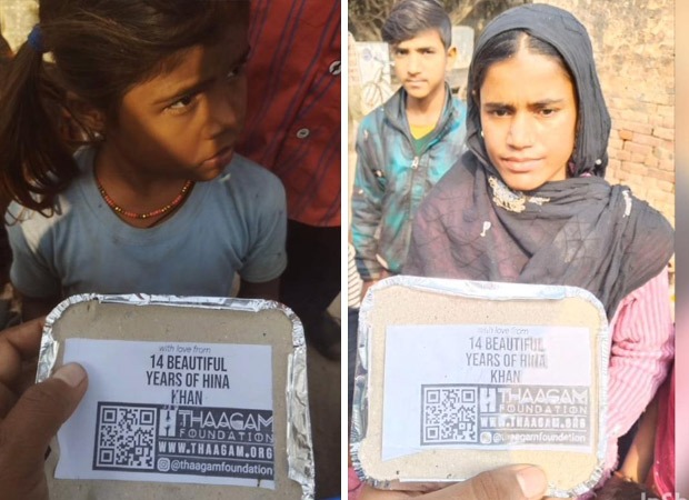 Hina Khan completes 14 years in the industry; fans distribute food to the underprivileged to celebrate