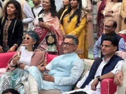 Aamir Khan dances with Kartik Aaryan, sports salt-n-pepper hairdo as he sings Raja Hindustani song at a wedding in Bhopal, watch videos