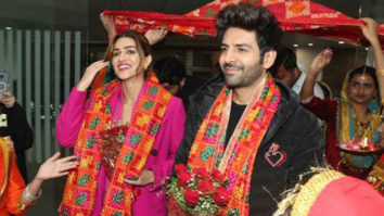 Kartik Aaryan and Kriti Sanon receive warm welcome in Punjab as they promote Shehzada