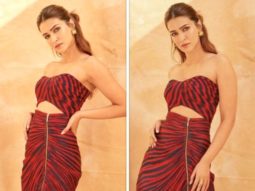 Kriti Sanon shows how to steal the spotlight in stripes in red striped co-ord set for Shehzada promotions