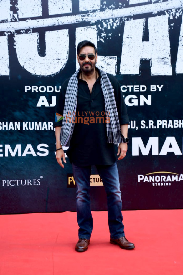 photos ajay devgn tabu and bhushan kumar grace the second teaser launch of bholaa 3