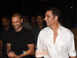 Photos: Akshay Kumar and Shikhar Dhawan snapped at the Versova jetty