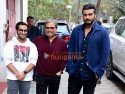 Photos: Arjun Kapoor, Radhika Madan, Vishal Bhardwaj and Aasmaan Bhardwaj snapped at T-Series office promoting their film Kuttey
