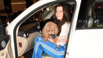 Photos: Giorgia Andriani snapped outside a salon in Bandra