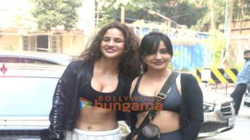 Photos: Neha Sharma and Aisha Sharma spotted outside a gym in Bandra