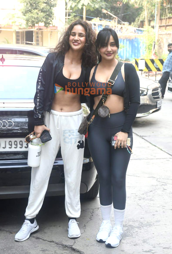 photos neha sharma and aisha sharma spotted outside a gym in bandra 1 7