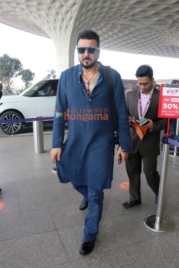 photos sanjay dutt rashmika mandanna and stebin ben snapped at the airport 3