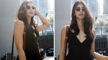 Pooja Hegde looks gorgeous while on vacation in Dubai in a black maxi dress worth Rs. 6,000 and a Lady Dior bag