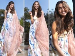 Rakul Preet Singh puts her best fashion foot forward in floral leaf print kurta set worth Rs.25K for Chhatriwali promotions