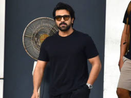 Ram Charan waves at paps as he gets clicked at the airport