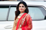 Raveena Tandon waves at paps in a gorgeous traditional outfit