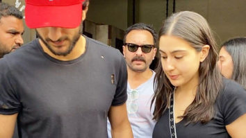 Saif Ali khan, Sara Ali khan and Ibrahim Ali Khan snap at Bandra bastian