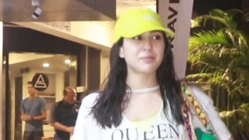 Sara Ali Khan greets paps  outside her gym in Bandra