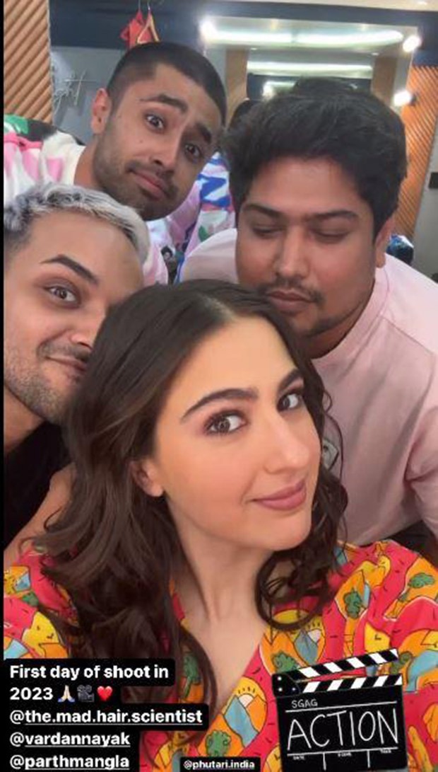 Sara Ali Khan shares a glimpse of her ‘first day’ of shoot in 2023