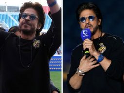 Shah Rukh Khan greets audiences with Pathaan dialogue at the DP World International League T20 in Dubai; audiences roar and cheer for the superstar