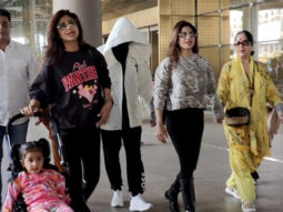 Shilpa Shetty wishes paps ‘Happy New Year’ as she gets clicked at the airport with her family