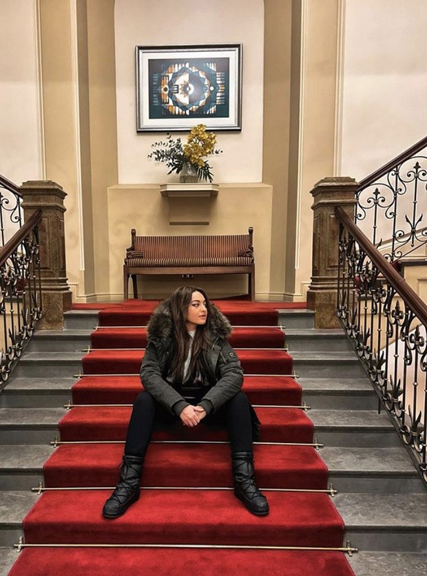 Sonakshi Sinha serves the perfect winter look in Finland with long puffer jacket and black boots