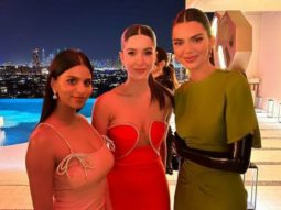 Suhana Khan and Shanaya Kapoor pose with supermodel Kendall Jenner in Dubai, see photo