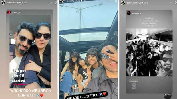 Tahira Kashyap jets off along with Ayushmann Khurrana, Virajveer and Varushka and other friends to celebrate her 40th birthday