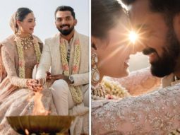 The pictures of KL Rahul and Athiya Shetty exchanging vows while dressed in Anamika Khanna outfits are right out of heaven