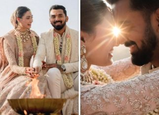The pictures of KL Rahul and Athiya Shetty exchanging vows while dressed in Anamika Khanna outfits are right out of heaven