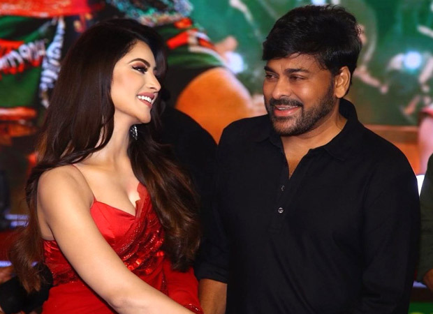 Urvashi Rautela showcases her respect for Chiranjeevi in the most traditional way at Waltair Veerayya success event : Bollywood News
