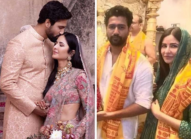 Vicky Kaushal and Katrina Kaif visit the famous Siddhivinayak Temple in Mumbai