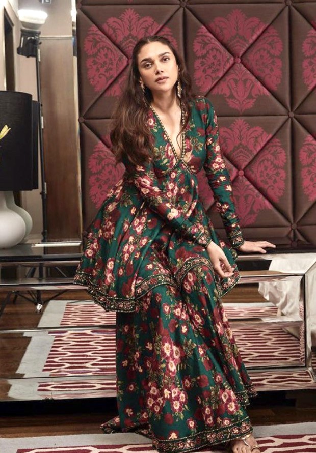 Aditi Rao Hydari’s Floral Gharara Set For Taj: Divided By Blood 