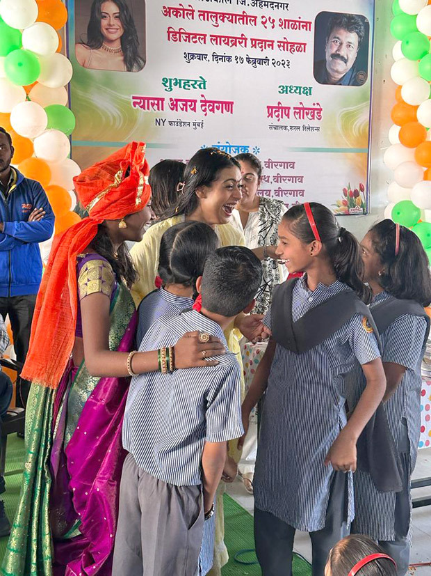Ajay Devgn’s NY Foundations makes in-roads in rural education; Nysa Devgan interacts with 200 students, see photos