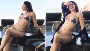 Alaya F’s stylish embroidered bikini is the ideal summertime outfit for clear blue sky