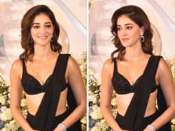 Ananya Panday weaves her magic in black ruffled saree by Arpita Mehta at Sidharth Malhotra-Kiara Advani reception