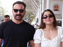 Bunty aur Babli co-stars Sharvari Wagh & Saif Ali Khan pose together for paps at the airport