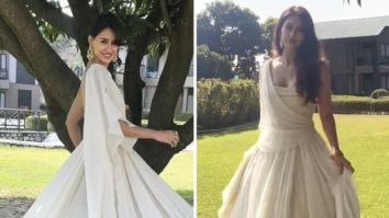 Disha Patani ditches her swimsuit in favour of a stunning white Anarkali gown by Shantanu & Nikhil
