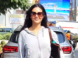 Esha Gupta poses for paps dressed in comfy grey outfit