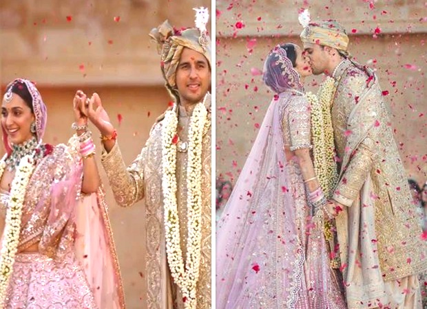 Sidharth Malhotra Kiara Advani Wedding Shershaah Couple Share A Kiss During Varmala Ceremony 5344