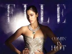 Janhvi Kapoor is the epitome of glamour on the cover of Elle magazine in a structured silver gown by Gaurav Gupta